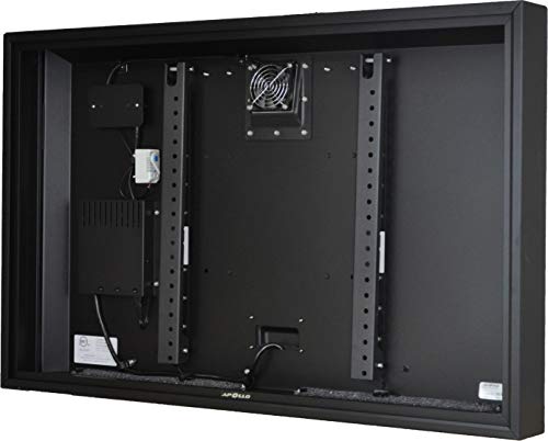 Apollo Outdoor TV Enclosure for 39" to 43" LED/LCD Televisions - Includes Weatherproof Dual arm articulating Wall Mount - Black