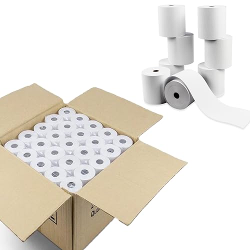 CRINSTON   Rollo Ticket   Rollos Papel Térmico 80x80x12 mm   Papel para Impreseroas TPV   Sin Bisphenol A (Pack 48 Unidades)