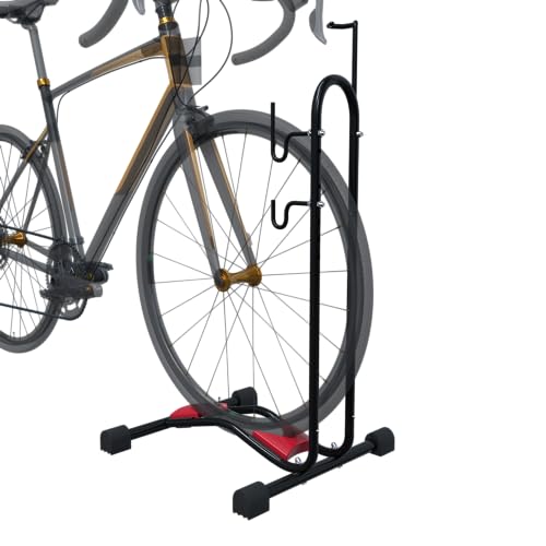 KIBO Vertical Bike Stand - Upright Bicycle Storage Rack - Freestanding, Portable and Space Saving Bike Stand - Indoor Bike Rack - Upright Bicycle Floor Stand