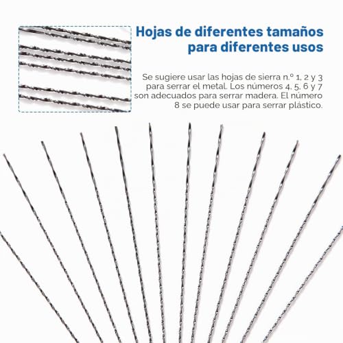 Miniatura 4 de Voogenzek 12 Piezas 5 Hojas De Sierra Con Dientes En Espiral, Hojas De Sierra De Desplazamiento, Diente De Sierra De La Hoja, Para Madera, Corte, Sierra, Tallado 5