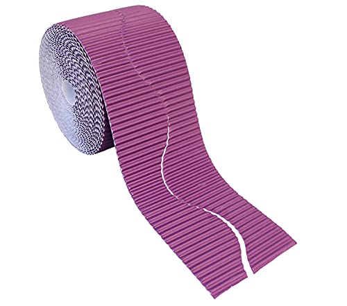 Bright Ideas Rollo de borde corrugado para exhibiciones escolares, violeta, 57 mm x 7,5 m (15 m cuando está dividido), BI7896