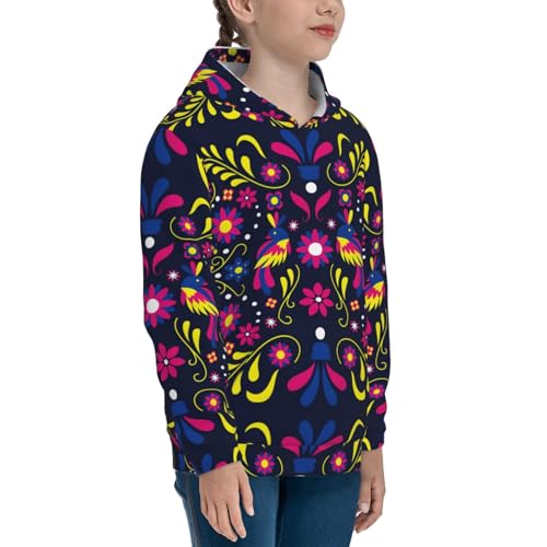 Colorful Mexican Kids Pullover Hoodies Boys Sweatshirts Girls Athletic Clothes with Pocket3