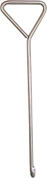 WDJBPSH Stainless Steel Hook for Open Manhole Cover, 10mm Lifting Hooks Tool with Triangular Handle, 20 24 27 31 in Drain Grate Cover Pullers Tool Size Length 60cm/23.6in