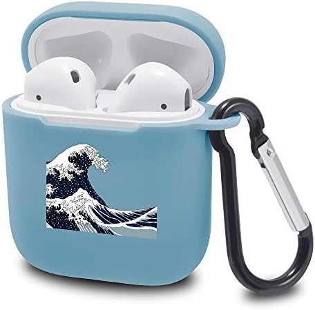 LuGeKe Cute Elephant Blue Case Cover for Airpods Pro with Keychain, Kawaii Lovely Animal Soft Shockproof Protective Airpods Pro Cases Cool Charging Case with Design for Boys Girls Lady Man Kids