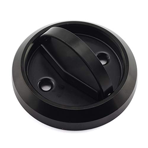 Tegg Cabinet Wardrobe Door Knobs Fireproof Disk Ring Handle Recessed Pull Handle Black #TOP2