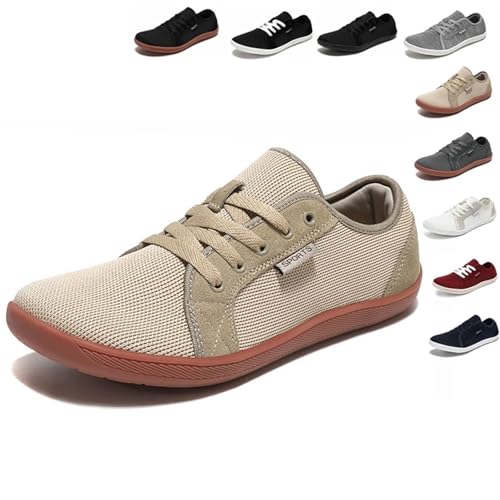 OTEB Wide Barefoot Shoes Mens Womens, Unisex Wide Barefoot Shoes for Men Women, Outdoor Trail Running Minimalist Walking Shoes(Brown,42 EU)