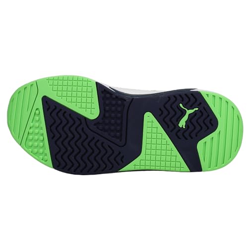 PUMA PUMA unisex child X-ray Sneaker, Dresden Blue-puma White-peacoat-summer Green, 5 Big Kid US
