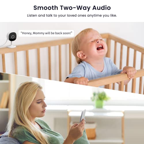 Galayou 2K Indoor Wireless Baby Camera with Two-Way Audio, Smart Siren, and App Control (4-Pack)