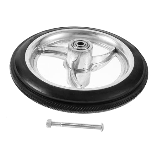 FOMIYES Wheelchair Front Wheel 7 in Solid Wheel Wheelchair Push Rim Replacement