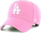 '47 Los Angeles Dodgers Hat Mens Womens MVP Adjustable Baseball Cap, Structured Fit, Pink, One Size