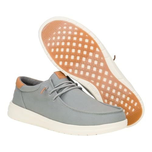 HEYDUDE Paul Canvas - Mocasines sin Cordones para Hombre, Gris (Monument Grey), 41 EU - imagen 3