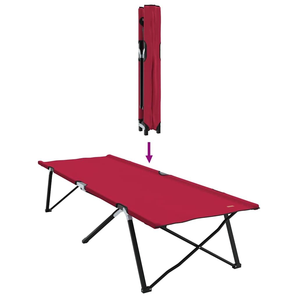 INLIFE Klapp Schlafbett fürs Camping Rot 206 x 76 x 74 cm Ox Stoff,Sportartikel,Outdoor-Aktivitäten,Camping & Wandern,Camping-Möbel,Feldbetten,Rot,7.6 KG,42003164