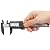 Electronic Digital Vernier Caliper, 0-4 in LCD Plastic Digital Caliper Measure Tool, DIY Archaeological Jewelry Precision Fractional Inch Metric Conversion Caliper