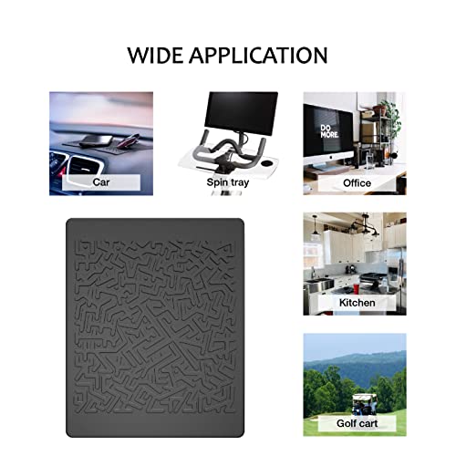 Jimisha Anti Slip Pad Sticky Gripping Pad Sticky Gel Pad Multifunctional Fixate Gel Pads Non-Slip Mounting Pad Cell Pad, 6.3 X 5.1 Inch (2 Pack) #TOP5