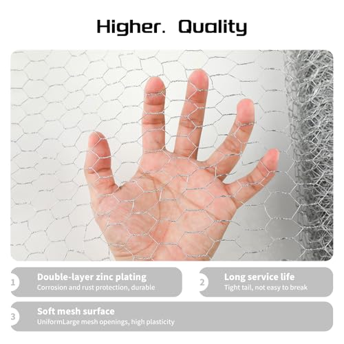 Rete metallica per recinzioni 7 m - 40 cm di altezza - rete recinzione maglia piccola da 25 mm - rete elettrosaldata in filo zincato - ideale per recinzione giardino e recinti per piccoli animali - immagine 5