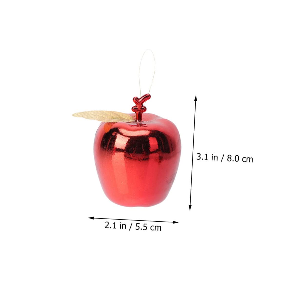 36 STK Weihnachtsapfel-anhänger Mini-weihnachtsschmuck Glitzernder Weihnachtsbaum Mini-bälle Baumkugeln Dekoration Weihnachtsdekoration Zum Aufhängen Festschmuck Plastik Drinnen
