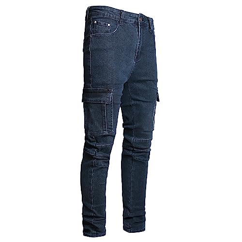 JUNBAOSS Men's Slim Fit Jeans Stretch Ripped Skinny Jeans for Men, Fashion Straight Leg Comfort Flex Waist Casual Pants