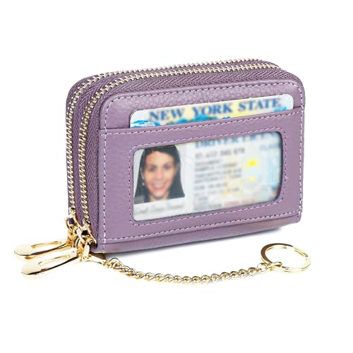 Image of imeetu Rfid Credit Card Holder,Genuine Leather Businese Card Case,Rfid Blocking Wallet for Women & Men