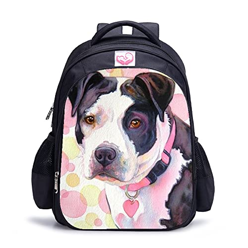 Cartable pour enfants à motif chien - Sac à dos de cartable pour adolescents léger