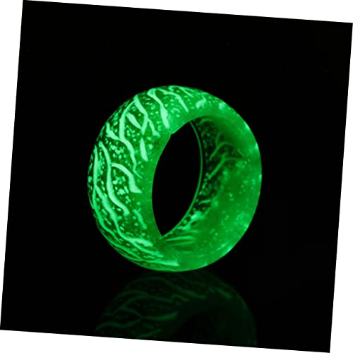 Abaodam 3 Pecas Anel De Festa Anel Luminoso Anel De Resina Para Crianças Brilho No Anel Escuro Padro