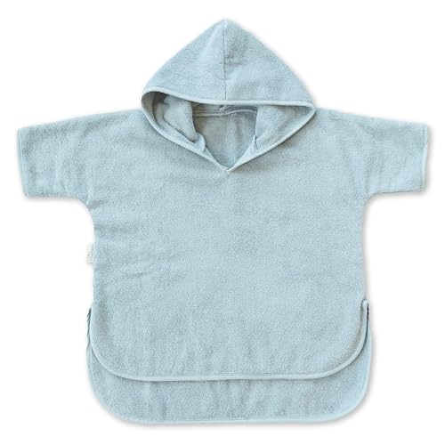 Image of Natemia Hooded Towel Poncho – 100% Organic Cotton - Kids & Toddler Beach Towel with Hood - GOTS Certified - Gentle on Sensitive Skin - Cozy Swim & Bath Towel for Boys, Girls - Perfect Registry Gift