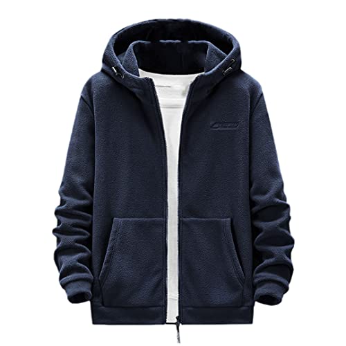 Sweat à capuche en polaire Vogrtcc 9913 Bleu profond en taille XL pour homme