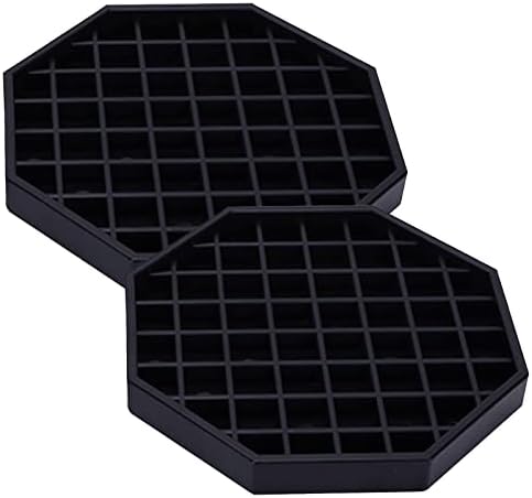 Happy Reunion Drip Trays 6" Coffee Countertop Octagon Drip Tray Black Plastic Coffee Drip Tray With Honeycomb Grid, Pack of 2 (2 Pcs 6")