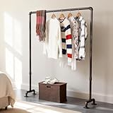 GWH - Perchero Industrial Colgador de Ropa, Color Negro