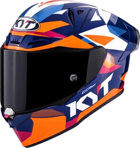 Casque KYT R1R Diamond Bleu Jaune XS - Protection Moto Sportive