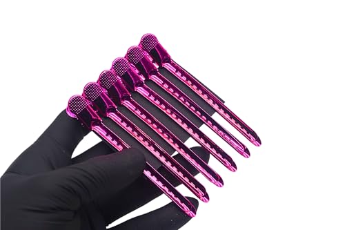 Conjunto de 12 Presilhas Clips Grampos De Cabelo Metal Alumínio Galvanizado com Bico de Pato na Cor