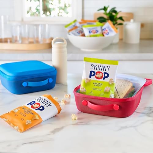 Image of SkinnyPop Popcorn, Original and Dairy Free White Cheddar, Gluten Free, Non-GMO, 0.5oz Individual Size Snack Bags (Pack of 72)