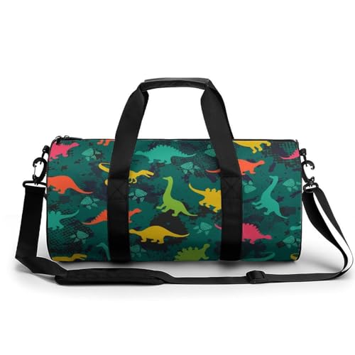 Duffel bag dinosaure de couleur grand volume 45cm avec bandoulière
