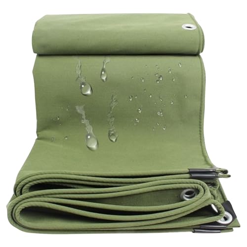 Lona impermeable verde de 1,2x1,2 m con ojales para proteger suelos 2