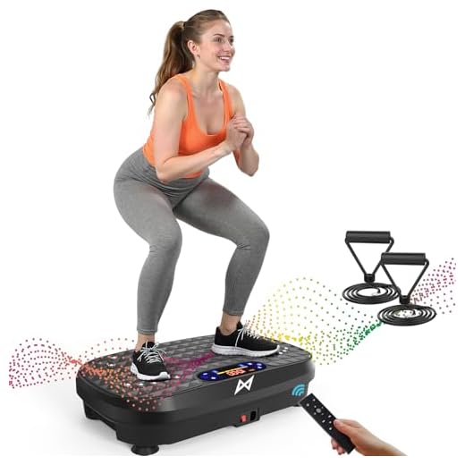 AXV Vibration Plate Fitness Platform Exercise Machine Vibrating Shaking Full Body Shaker Workout Vibrate Stand Shake Board Sport Gym for Weight Loss Fat Burner for Women Men(Slim-Black.PRO)