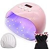 RedFlow UV LED Nail Lamp, Pink, Polycarbonate, LED Light, Large Size, Palm Print Auxiliary Irradiation, UV Protection Gloves