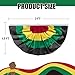 GOAUS Juneteenth Decorations 1.5x3 Ft African American Bunting Flags with Grommets, Black History Month Pleated Fan Banner Décor Set of 6