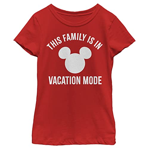 Disney Characters Vacation Mode Girl's Solid Crew Tee - Main Image