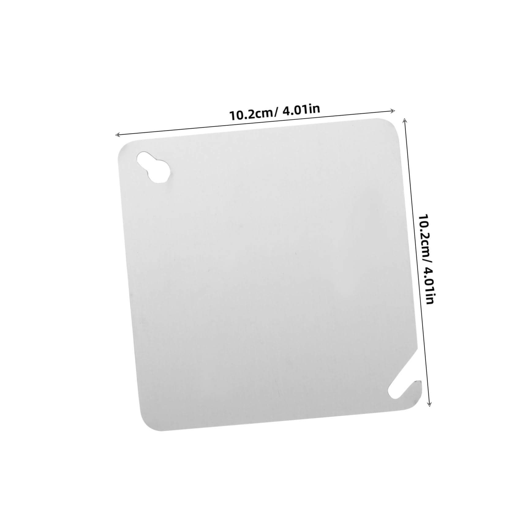 KALLORY Blank Square Metal Electrical Box Cover Plate 8pcs Set Black for Electrical Panels Home Office Use