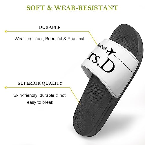 Custom Mr Mrs Slippers Personalized Couples Sandals, Customized Slip-On Wedding Slides with Name Design, Comfortable PVC Flip Flop for Indoor Outdoor, Non Slip Beach Shoes for Women Men2