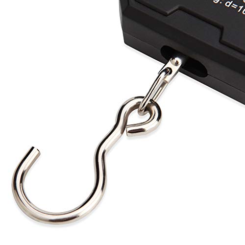 Anself 50 kg / 5g LCD Display Digital Backlight Portátil Pendurado Escala Gancho Dupla Precisão Viag