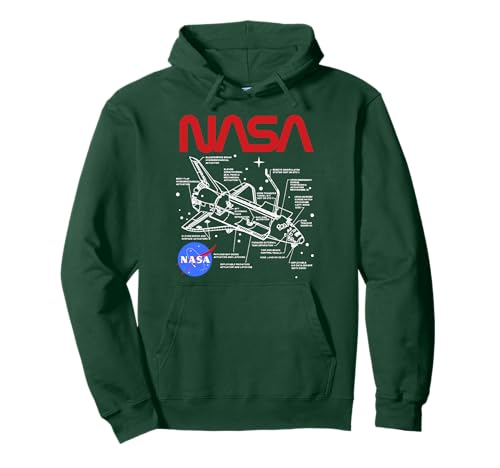 NASA Space Shuttle Schematic Layout Pullover Hoodie