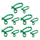 GRADENEVE 10 Piezas Bridas Jardín PVC Resistentes para Plantas y Árboles y Lazos Gruesos Reutilizables para Atar Tallos y Ramas Soporte Duradero