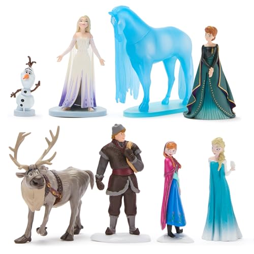 Disney Store Official, Frozen, Set de figuritas, 8 figuritas de Elsa, Anna, Olaf, Sven, Kristoff y Nokk, a Partir de 3 años