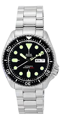 Ratio Freediver Dive Watch Sapphire Crystal Automatic Diver Watch 200M Water Resistant Diving Watch For Men (Black) #TOP3