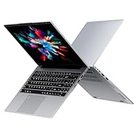 DIXMAU 15.6“ 32GB RAM+1TB Laptop Computer, Win11 2C4T AMD Radeon 3050E 1.7-3.4GHz Notebook Computer, Fingerprint Reader, 6000mAh Battery PC, WiFi 2.4/5GHz, Bluetooth 4.2, Silver