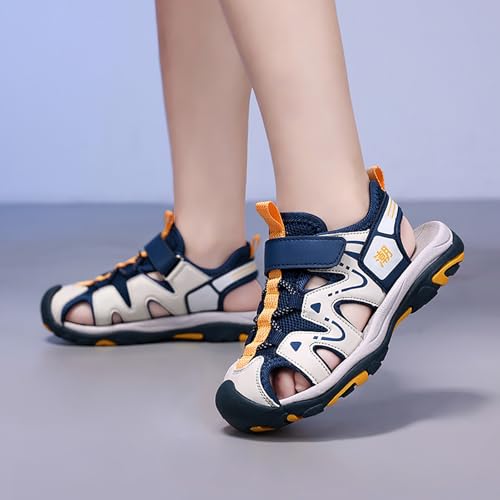 IWIHMIV Kids Sandals Boys Girls Summer Outdoor Non Slip Athletic Sandals Closed Toe Sport Lightweight Beach Shoes3