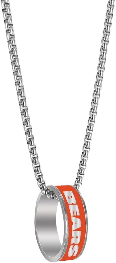 aminco NFL Chicago Bears Fashion Ring Pendant Necklace