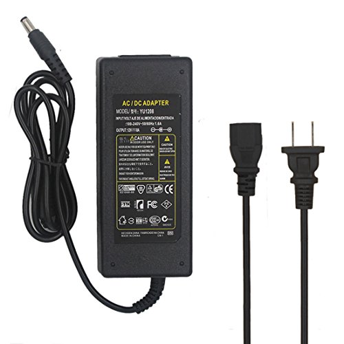 JOYLIT 12V 8A Power Supply Adapter, AC 110V-240V Convert to DC 12 Volt 8Amp Transformer with 2.1 X 5.5mm US Plug 3.6ft Cord Adaptor for LED Light Strip, CCTV Camera