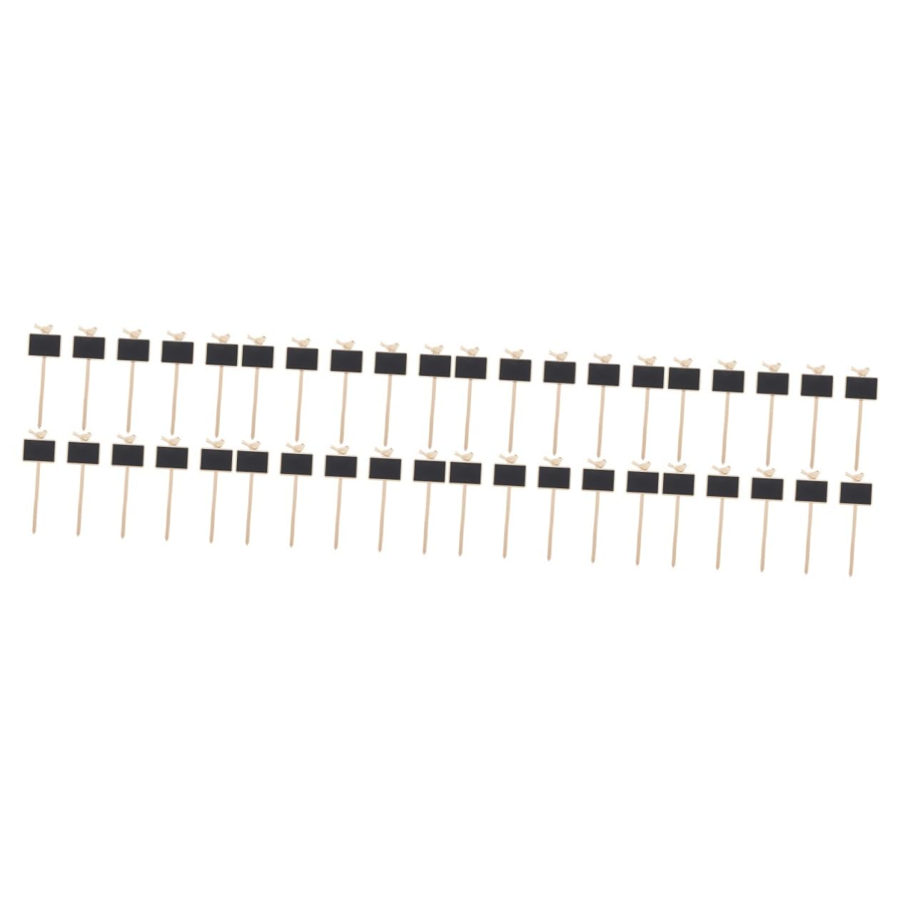 Sosoport 40pièces Étiquettes De Jardin Bois Lot De Marqueurs Pour Plantes Panneaux Décoratifs Pour Identification De Fleurs Pour Pots Jardins Et Balcons