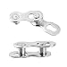 X AUTOHAUX 6 Pair 10 Speed Silver Tone Chain Master Link Joint Clips Connectors Bicycle Missing Link Reusable Speed Chain for Bike MTB Repair Parts